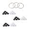 SINGER&#xAE; Class 66 Sewing Bobbin &#x26; Storage Rings Set, Black &#x26; White